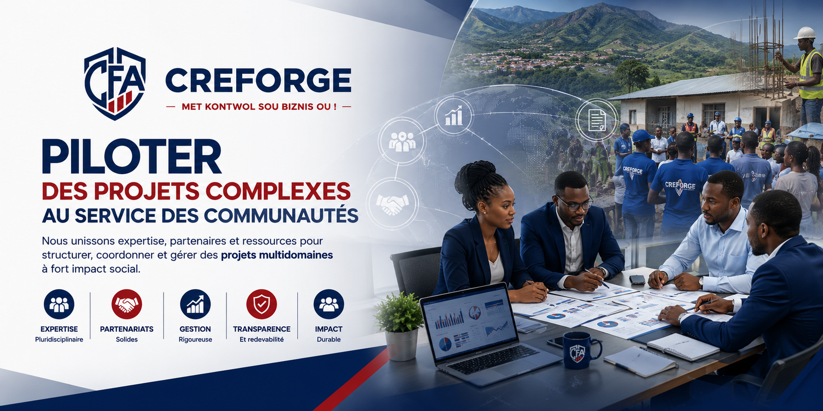 Gestion de projets communautaires en Haïti par CREFORGE